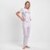 Female home set (T -shirt/pants), white color, size 54