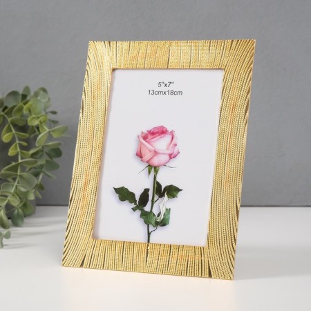 Photo frame metal, glass 13x18 cm "Golden threads" 1.5x16x21 cm-1