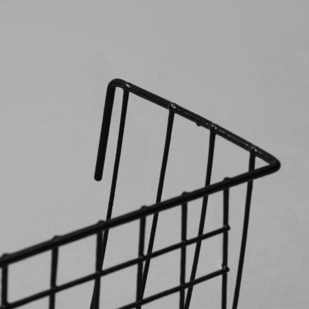 Basket on a grid, 19 × 11.5 × 12 cm, black color-2