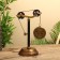 Table clock 32x21 cm, (diameter of 8 cm hours), brass