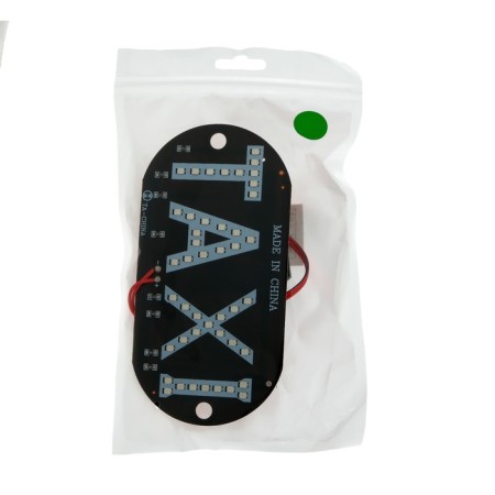 LED taxi sign 12 V, 45 LED, 13 × 6 cm, wire 150 cm, green-4