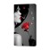 Carty clock wall-mounted interior "Girl with a red rose", silent, 35 x 60 cm