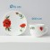 Service table "velvet rose", 37 items, glass ceramic