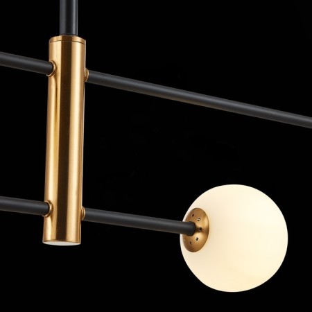 Ceiling EVOLUCE lamp. Sle220103-04. Arcola. 4x5 watts, G9, 4000k, 98x98x58 cm, black color, bronze-7