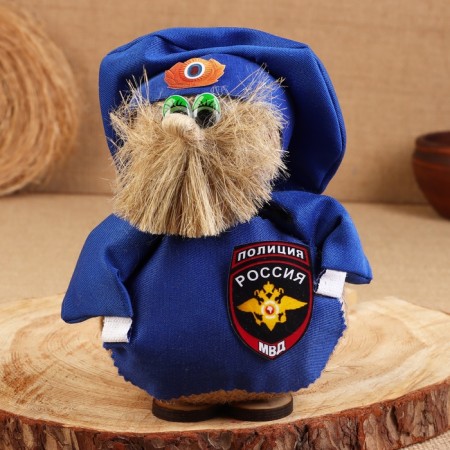 The amulet "Brown Nafanya", a policeman, 15 cm, mix-2
