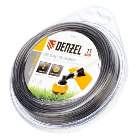 Trimmer fishing line two -component Denzel 96127, Extra Cord, round, 2 mm x 15 m