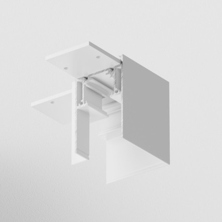 Corner Connector for the Technical TRX010CL-21W, 8.2x6x8.2 cm, white color.-1