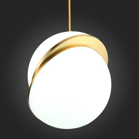 Suspension lamp ST LUCE. SL1164.313.01. Laico. 1x60 W, E27, 25x25x30 cm, brass color-10