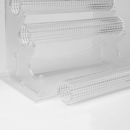 Top for clocks, bracelets, 3 rollers, 32 × 17 × 22 cm, D = 4.5 cm, the color is transparent-3