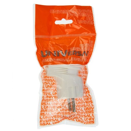 Electric fork Universal A105, with grounding, corner, 16 A, 250 V, euros, white-2
