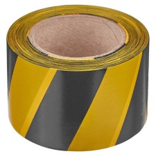 Signal tape 12242-75-200, yellow-black, 75 mm x 200 m