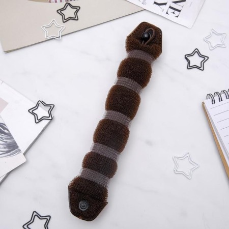 A roller with a mount and an elastic band for creating a bundle 5x22.5 cm, brown-1