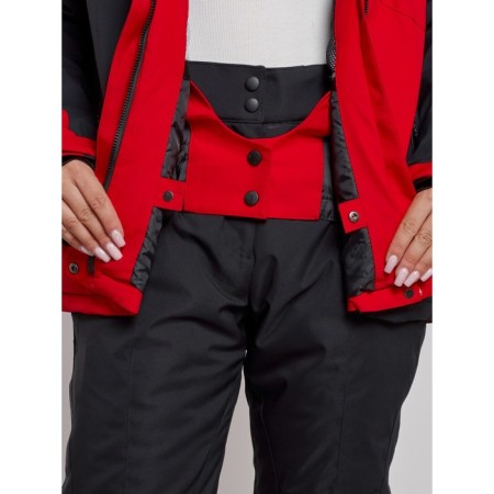 Ski costume female winter, size 48, red color-9