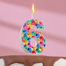 Candle in the cake on the skewer 