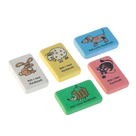Eraser Koh-I-Noor 6875/40, rubber, color, with children's pattern, mix-1