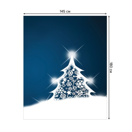 The tablecloth "Snow spruce", rectangular, Saten, size 145x180 cm-1