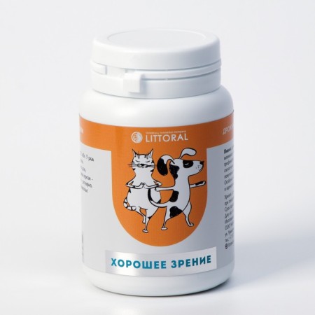 Pivive yeast "good vision" for cats and dogs, with beta-carotene, 80 tab