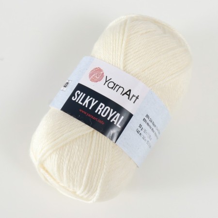 Yarn "Silky Royal" 65% Merin. Surest, 35% claim. Schelk 140m/50g (430 milk)-1