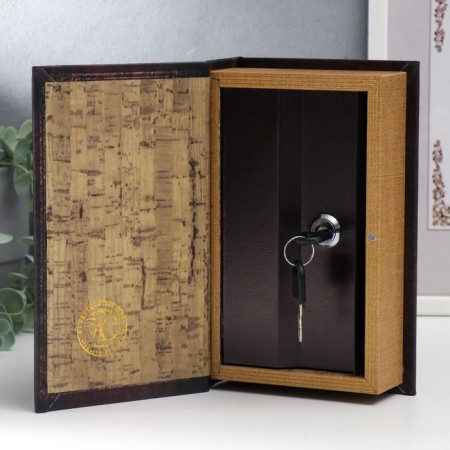 Safe-book wood, leatherette "Cathedral Code of 1649" 21x13x5 cm-2