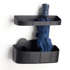 Vostea stand, black, 23.5 x 7.5 x 11, 6.5 x 23.5 x 4 cm