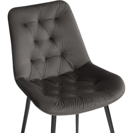 Chair on the Grass -Karkas Goyar Metal/velor, Black/Graphite 51x61x82 cm-4