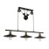 Suspended EVOLUCE lamp. Sle120503-03. ESPERAZZA. 3x60 watts, E27, 96x26 cm, black color