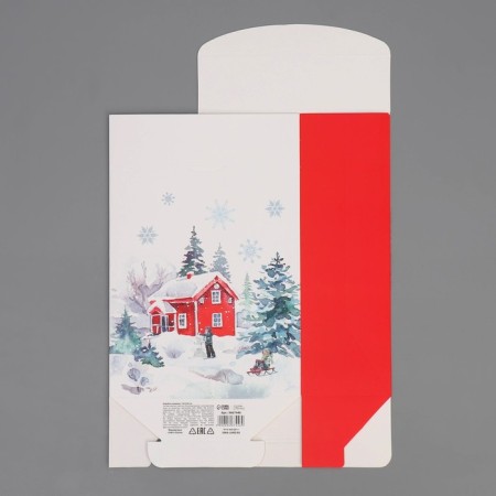 Folding box "House in the Winter Forest", 15 x 7 x 22 cm, New Year-8