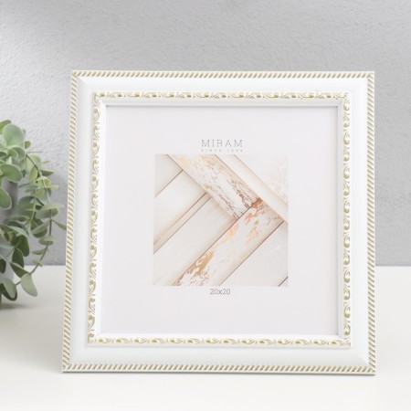 Photo frame plastic worlds 20x20 cm, white (plastic screen)