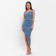 Women's Skirt asymmetric Mist: Denim R.42, Blue