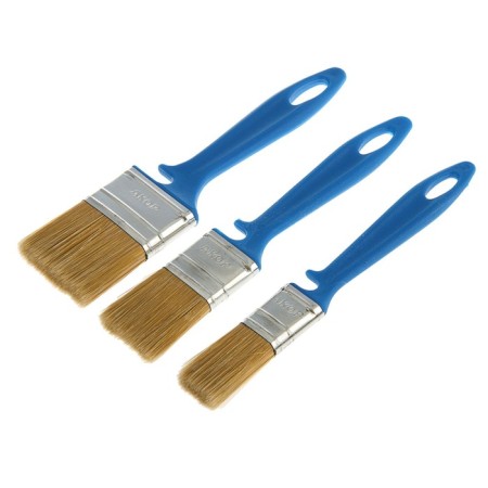Set of brushes "Akor", natural bristles, plastic handle, 25, 35, 50 mm, 3 pcs.