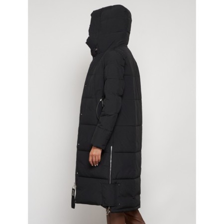 Coat insulated winter female, size 50, black color-32