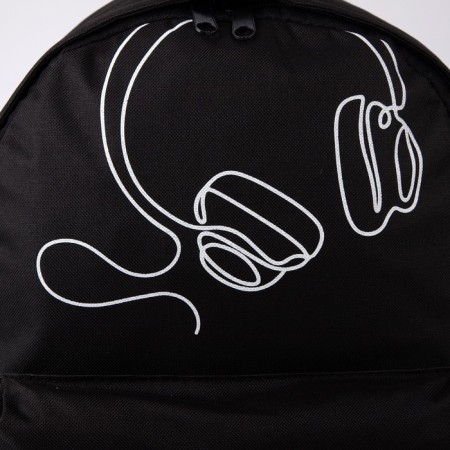 School backpack, lightning department, external pocket, black color-6