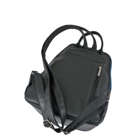 Bag-rugzak claim. Kozha, lightning, black color-1