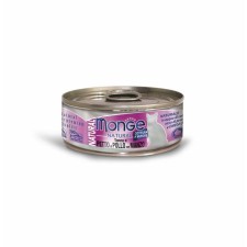 Влажный корм Monge Cat Natural для кошек, тунец с курицей и говядиной, ж/б, 80 г
