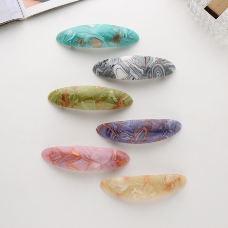 Halfish hair clip "Silva" shine blunt, 9 cm, mix-2