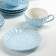 Service Porcelain Tea Dauline "Vivien", 12 objects: 6 cups 200 ml, 6 saucer d = 15 cm, blue color