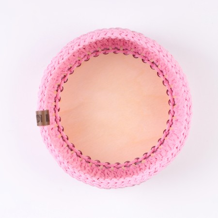 Baby basket, 16 x 7.5 cm, pink, cotton-5