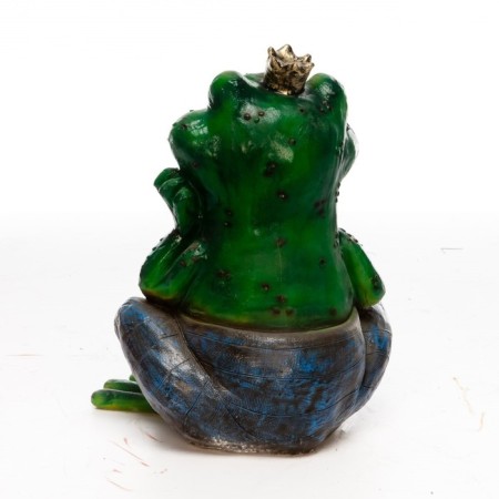 Garden figure "Frog with crown" 43x45x61cm-3