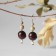 Handmade earrings, wooden "hemisphere", color
