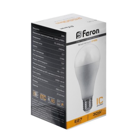 LED LED Feron (30W) 230V E27 2700K A80, LB-130-2