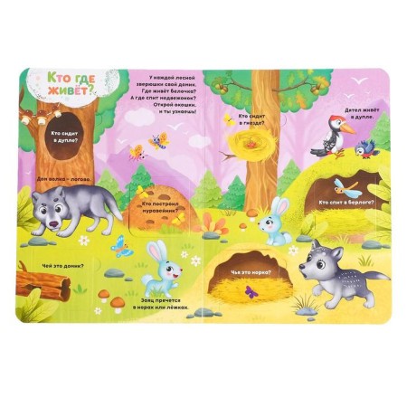 Cardboard book with windows "On the Forest edge", 10 pp., 24 windows-1