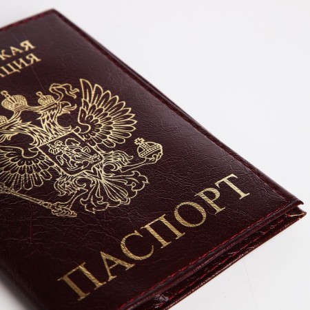 Cover for passport, burgundy color-4
