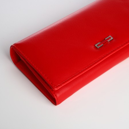 Women's wallet on magnet, red color-2