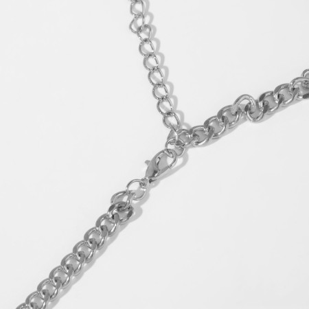 The necklace "Golden chain" insolence, color silver, 40cm-2