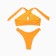 Swimsuit female separate minku color mustard, size 42