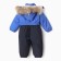 Winter overalls for boys, cornflower color, height 104 cm