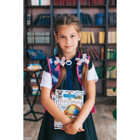 School sundress, black color, height 140-5