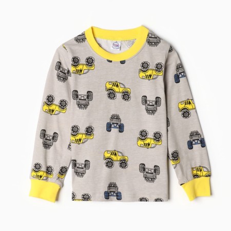Pajamas for boys, gray color, height 98 cm-1