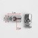 Cord lock, d = 4 mm, 20 × 10 mm, silver color