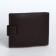 Men's purse on the button, a department for cards, coins, brown color